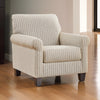 Vlea 36 Inch Accent Armchair Striped Pattern Sandstone Beige Polyester By Casagear Home BM311632