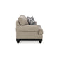 Bian 73 Inch Loveseat Oversized Cushions 2 Pillows Taupe Polyester By Casagear Home BM311636