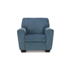 Caten 39 Inch Armchair Transitional Polyester Upholstery Muted Blue By Casagear Home BM311640