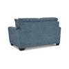 Caten 63 Inch Loveseat Transitional Polyester 2 Pillows Muted Blue By Casagear Home BM311642