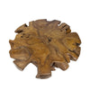 47 Inch Coffee Table Teak Root Frame Natural Wood Grains Classic Brown By Casagear Home BM311646