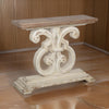 43 Inch Sofa Console Table, Wide Top, Firwood Frame, White and Brown Finish By Casagear Home