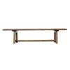 87 Inch Wood Coffee Table Rectangular Top Trestle Legs Brown By Casagear Home BM311660