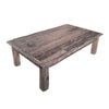 59 Inch Rustic Coffee Table Rectangular Top Old Antique Wood Brown By Casagear Home BM311662