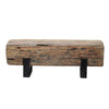 47 Inch Accent Bench Log Design Solid Wood Seat Classic Brown Finish By Casagear Home BM311664