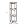 36 Inch Shelves Set of 2 3 Tier Design Iron Frame Wood Gray Finish By Casagear Home BM311673