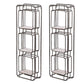 36 Inch Shelves Set of 2 3 Tier Design Iron Frame Wood Gray Finish By Casagear Home BM311673