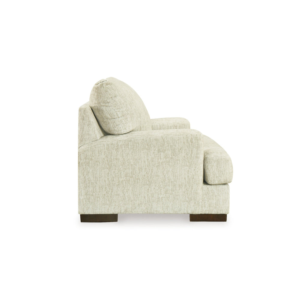 Naite 49 Inch Accent Oversize Chair and a Half Track Arms Beige Polyester By Casagear Home BM311680