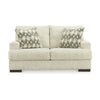 Naite 68 Inch Loveseat 2 Accent Pillows Wide Track Arms Beige Polyester By Casagear Home BM311681