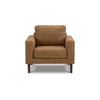 Tely 36 Inch Accent Chair Transitional Soft Caramel Brown Faux Leather By Casagear Home BM311683