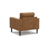 Tely 36 Inch Accent Chair Transitional Soft Caramel Brown Faux Leather By Casagear Home BM311683