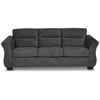 Avel 88 Inch Sofa Tapered Arms and Soft Dark Gray Polyester Cushions By Casagear Home BM311693