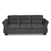 Avel 88 Inch Queen Sofa Sleeper Curved Tapered Arms Dark Gray Polyester By Casagear Home BM311694