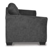 Avel 88 Inch Queen Sofa Sleeper Curved Tapered Arms Dark Gray Polyester By Casagear Home BM311694