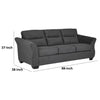 Avel 88 Inch Queen Sofa Sleeper Curved Tapered Arms Dark Gray Polyester By Casagear Home BM311694