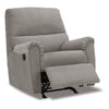 Avel 41 Inch Manual Recliner Chair Cushioned Arms Slate Gray Polyester By Casagear Home BM311698