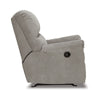 Avel 41 Inch Manual Recliner Chair Cushioned Arms Slate Gray Polyester By Casagear Home BM311698