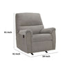 Avel 41 Inch Manual Recliner Chair Cushioned Arms Slate Gray Polyester By Casagear Home BM311698