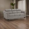 Avel 88 Inch Sofa Tapered Arms and Soft Slate Gray Polyester Cushions By Casagear Home BM311700