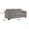 Avel 88 Inch Queen Sofa Sleeper Curved Tapered Arms Slate Gray Polyester By Casagear Home BM311701