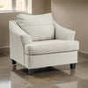 Geno 43 Inch Accent Chair Oversized Back Cushion Off White Leather By Casagear Home BM311702