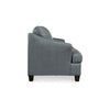 Geno 65 Inch Loveseat Oversized Back Cushion Metallic Gray Leather By Casagear Home BM311707