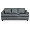 Geno 88 Inch Queen Sofa Sleeper Oversized Cushions Metallic Gray Leather By Casagear Home BM311708