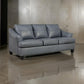 Geno 88 Inch Queen Sofa Sleeper, Oversized Cushions, Metallic Gray Leather By Casagear Home