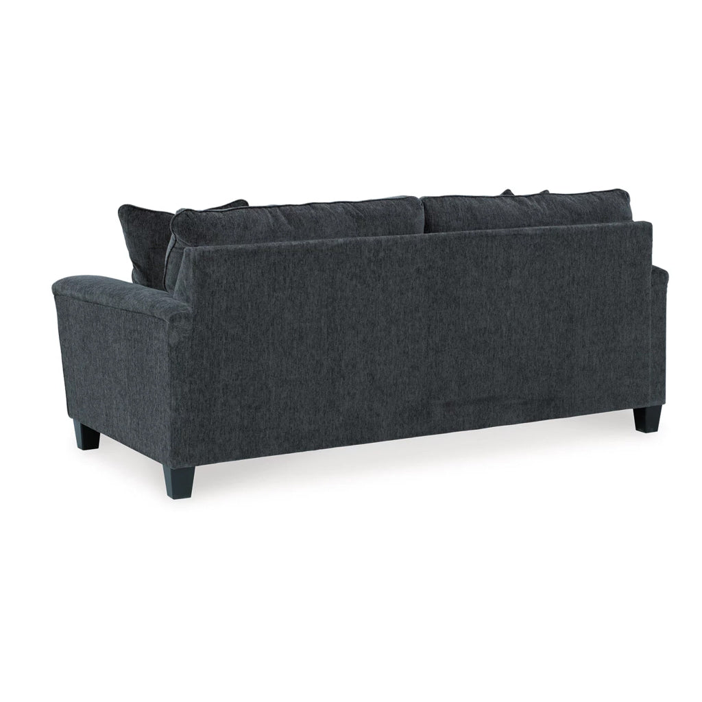 Abin 89 Inch Queen Sofa Sleeper 2 Throw Pillows Gray Chenille Polyester By Casagear Home BM311716