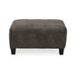 Nav 39 Inch Ottoman Oversized Jumbo Stitch Cushion Taupe Faux Leather By Casagear Home BM311726