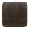 Nav 39 Inch Ottoman Oversized Jumbo Stitch Cushion Taupe Faux Leather By Casagear Home BM311726