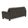 Nav 89 Inch Queen Sofa Sleeper with Plush Cushions Taupe Faux Leather By Casagear Home BM311728