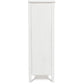 47 Inch Accent Cabinet 2 Shelves Glass Doors White Gray Wood Veneer By Casagear Home BM311737