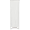 47 Inch Accent Cabinet 2 Shelves Glass Doors White Gray Wood Veneer By Casagear Home BM311737