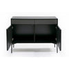 43 Inch Sideboard Console Cabinet 2 Drawers 2 Louvered Doors Black By Casagear Home BM311767