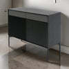 43 Inch Sideboard Console Cabinet, 2 Drawers, 2 Louvered Doors, Black By Casagear Home