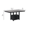 Patricia 60 -72 Inch Counter Height Table Extendable Light Gray Black By Casagear Home BM311795