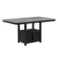 Patricia 60 -72 Inch Counter Height Table, Extendable, Light Gray, Black By Casagear Home