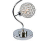 Denise 32 Inch Table Lamp Metal Frame Round Base Glass Crystals Silver By Casagear Home BM311806