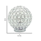 Denise 9 Inch Table Lamp Round Metal Base Crystal Ball Shade Silver By Casagear Home BM311807