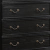 Berry 49 Inch Tall Dresser Chest Wood Metal Handles 5 Drawers Black By Casagear Home BM311809