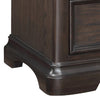 Dam 28 Inch Nightstand Brown Wood Brass Metal Knobs 5 Small Drawers By Casagear Home BM311810