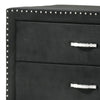 Moha 50 Inch Tall Dresser Chest 5 Drawers Metal Handles Black Velvet By Casagear Home BM311828