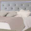 Ancy Queen Size Bed Tufted and Upholstered Headboard Light Gray Finish By Casagear Home BM311830