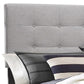 Lawrence California King Size Bed Light Gray Button Tufted Upholstery By Casagear Home BM311832