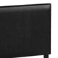 Shirin California King Bed Wood Nailheads Upholstered Headboard Black By Casagear Home BM311841