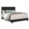 Shirin California King Bed Wood Nailheads Upholstered Headboard Black By Casagear Home BM311841