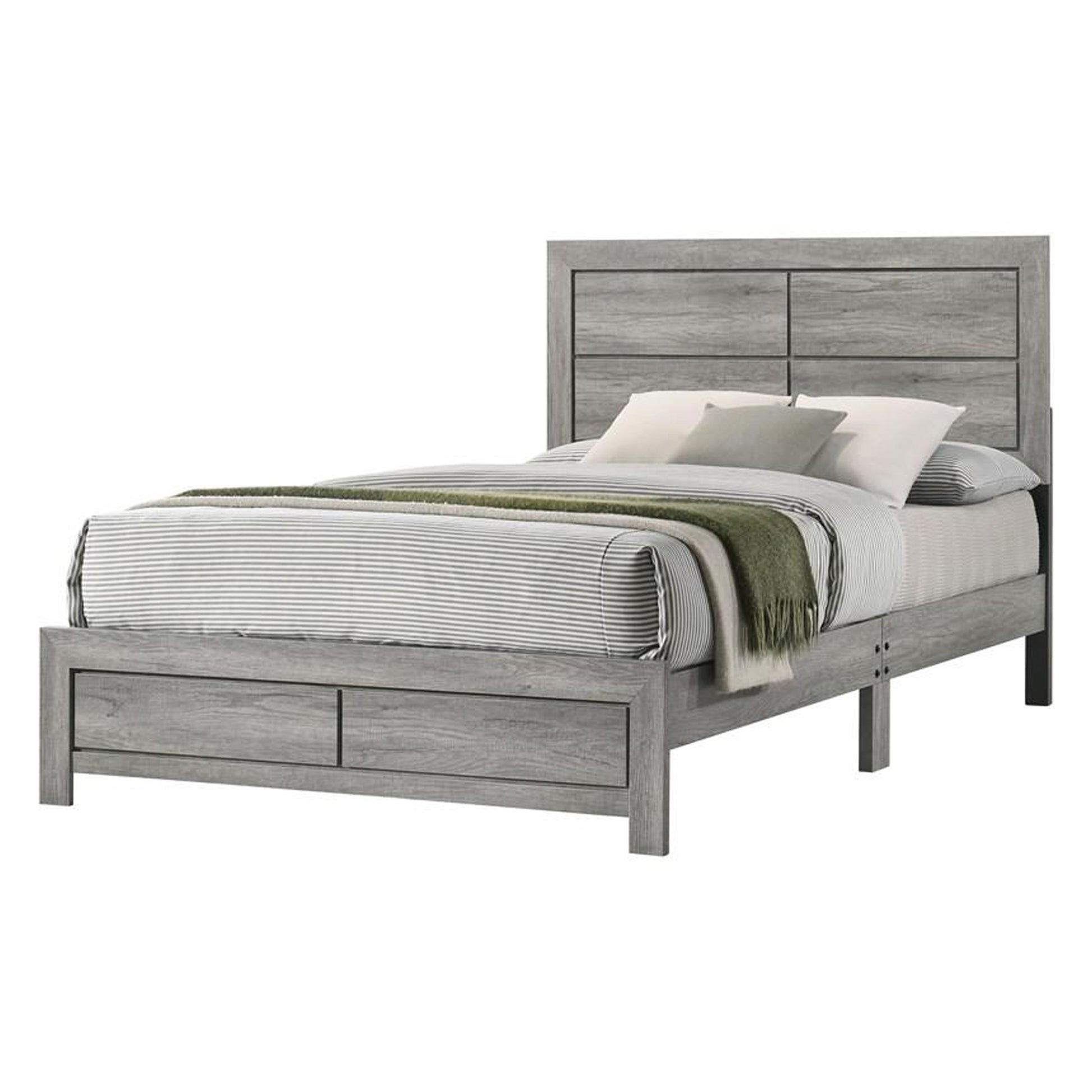 Robin King Size Bed Platform Base Driftwood 8 Support Legs By Casagear Home BM311847