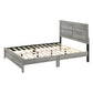 Robin Queen Size Bed Platform Base Gold Button Tufted Black Upholstery By Casagear Home BM311848