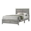 Robin Twin Size Bed Low Profile Base Rustic Gray Driftwood Finish By Casagear Home BM311849